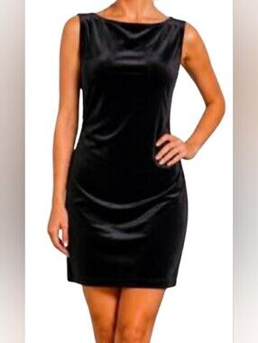 NWT wild fable Black Velvet Sleeveless Mini Dress